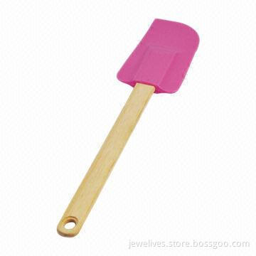 9.5-inch Silicone Spatulas with Wooden Handle